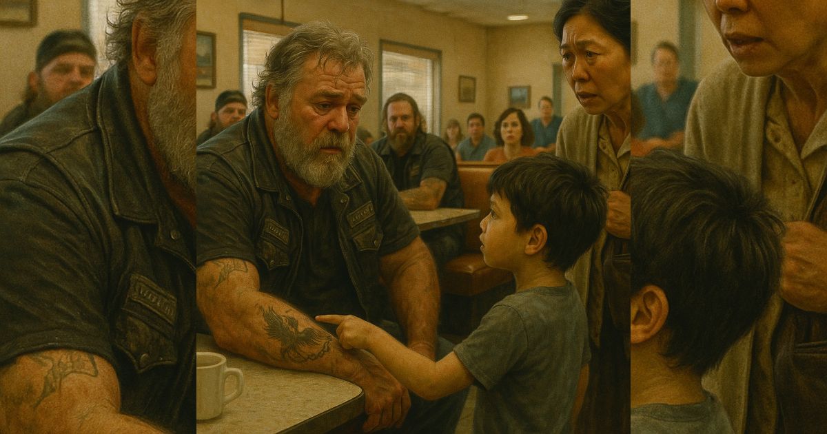 Entré con mi banda motera en un bar de carretera y un niño reveló el secreto oculto de su madre
