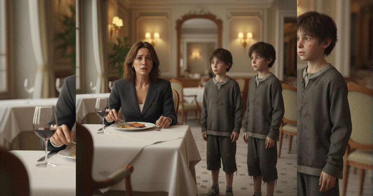 Era millonaria y cenaba sola hasta que dos gemelos sin hogar revelaron un secreto imposible sobre mi pasado