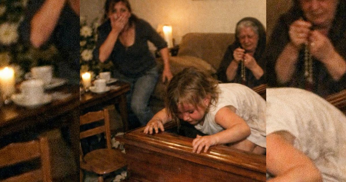 Alla veglia del papà, Sofia resta incollata alla bara: poi, nel silenzio della notte, succede l’impensabile