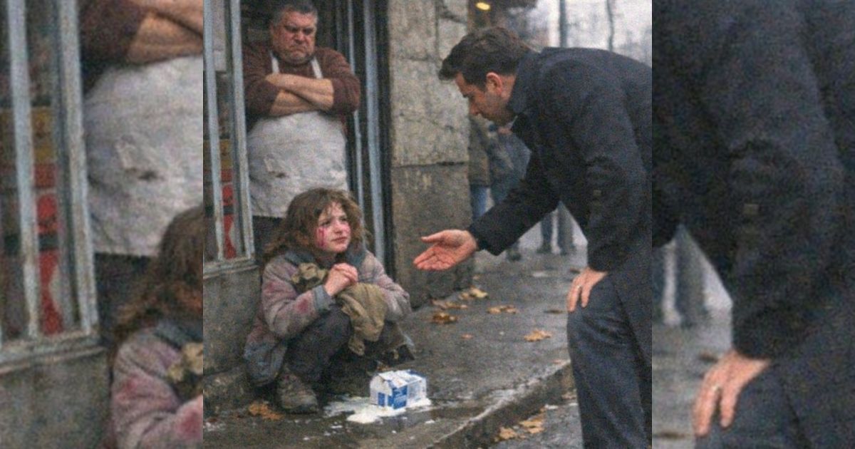 Cacciata dal negozio per un cartone di latte: una bambina in lacrime, poi un ricco sconosciuto interviene