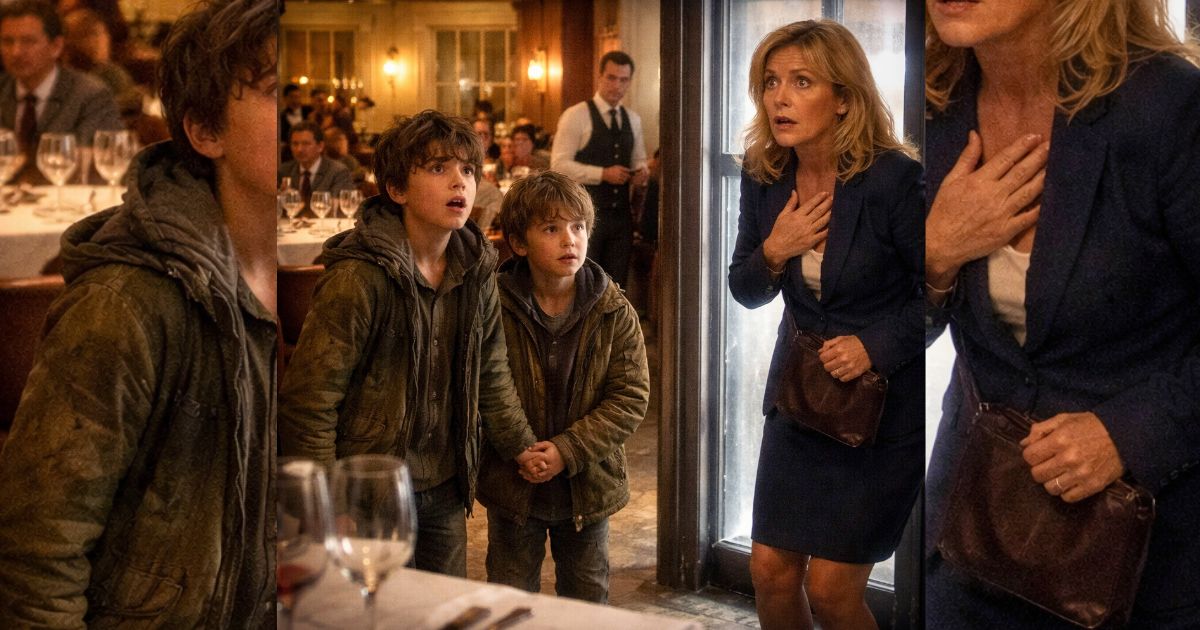 Due ragazzi affamati chiedono gli avanzi a una ricchissima donna: lei alza lo sguardo e sbianca