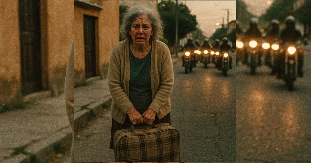 Echó a su madre con una maleta a la calle… y al instante, un rugido de motos cambió todo