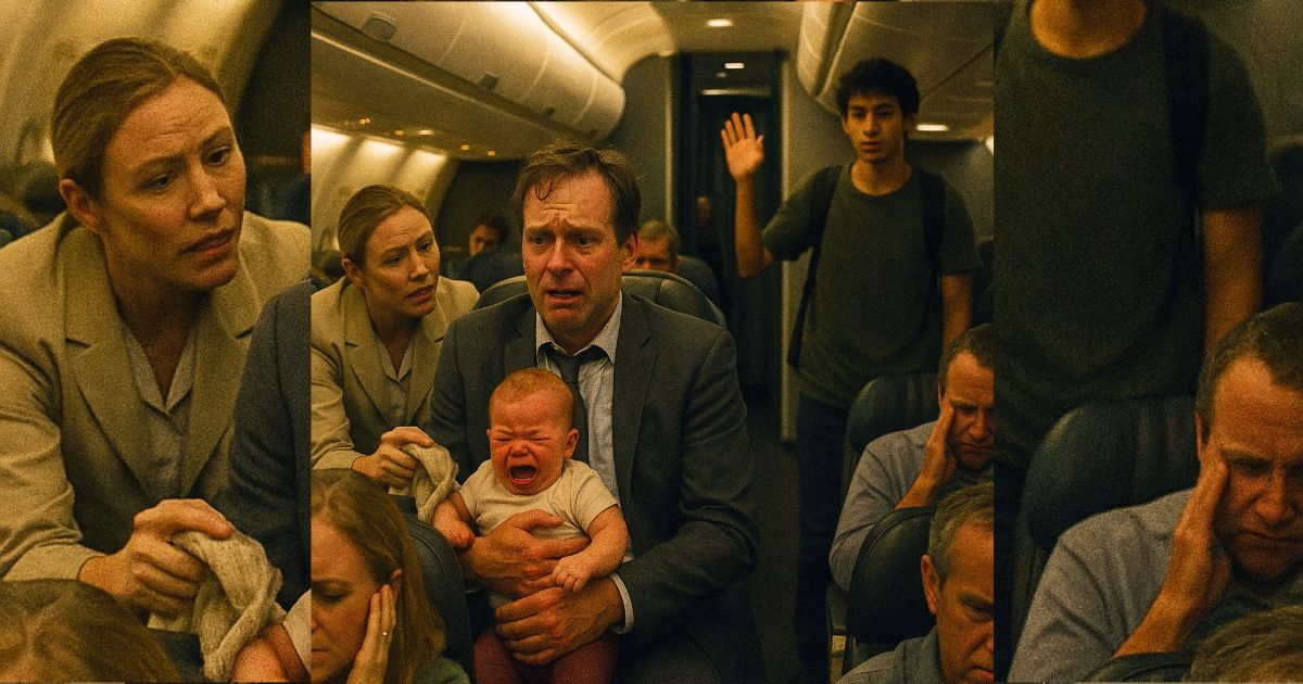 El bebé del multimillonario no dejaba de llorar en el avión… hasta que un chico pobre hizo algo inesperado