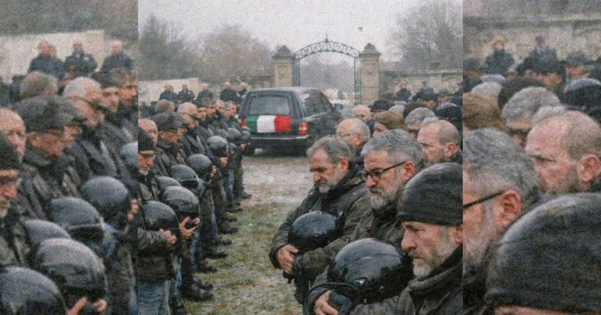 I figli lo lasciarono solo, ma 53 motociclisti arrivarono al suo funerale e cambiarono tutto in silenzio