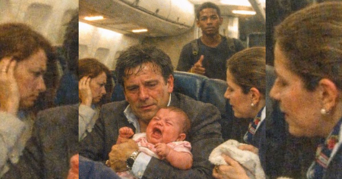 Il bebé del miliardario urlava senza sosta sul volo Roma-Ginevra: un ragazzo sconosciuto si alzò dall’economy
