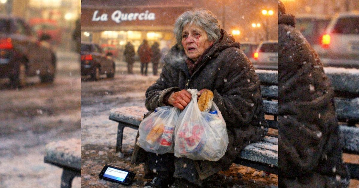 Il figlio la lascia al gelo fuori dal supermercato: ore di attesa, poi arrivano 20 moto e cambia tutto