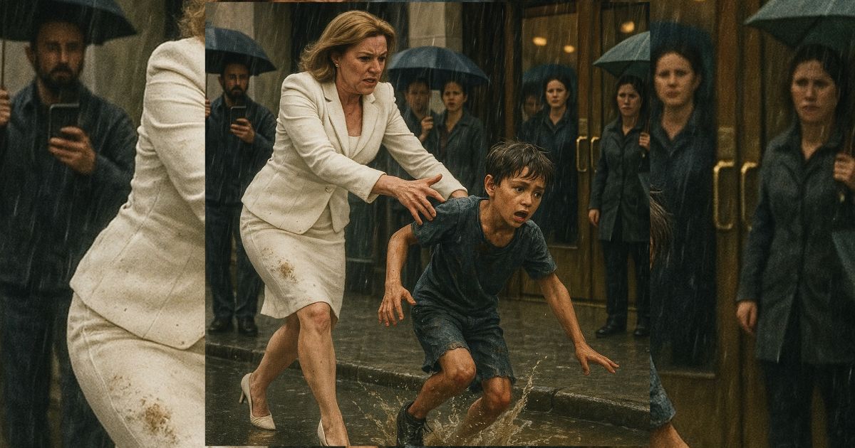 La empresaria que humilló a un niño en la lluvia y quedó paralizada al ver una marca en su piel