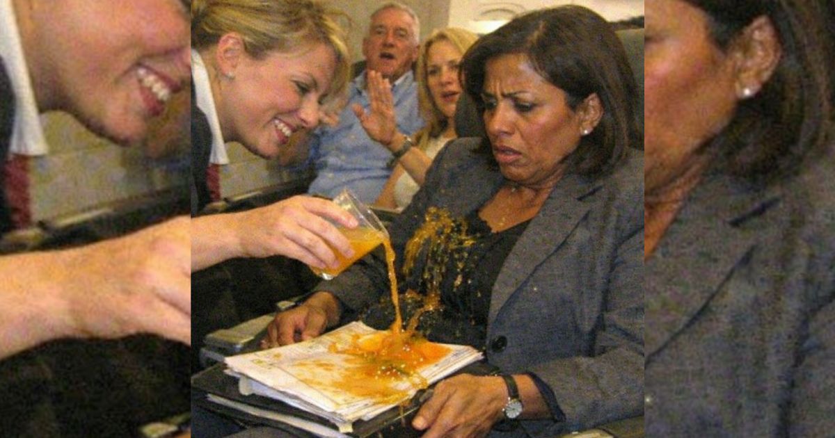 Le chiese solo un bicchiere d’acqua: l’assistente le rovescia il succo addosso e il volo si ferma