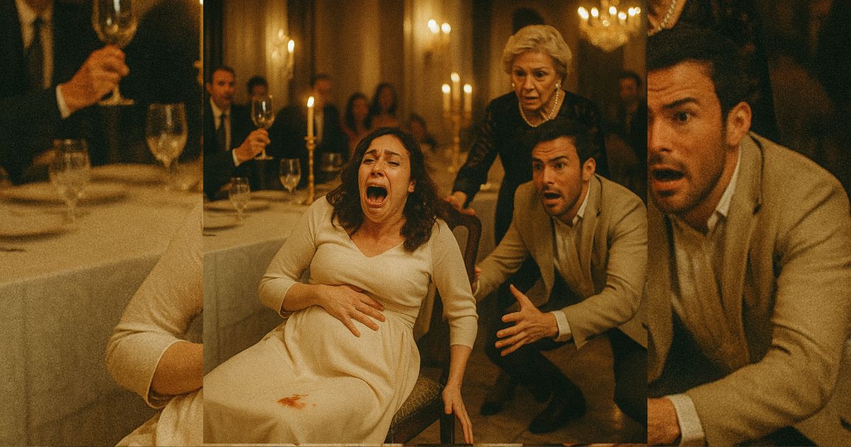 Le jaló la silla a su nuera embarazada en plena cena… y el grito heló a todos en la mansión