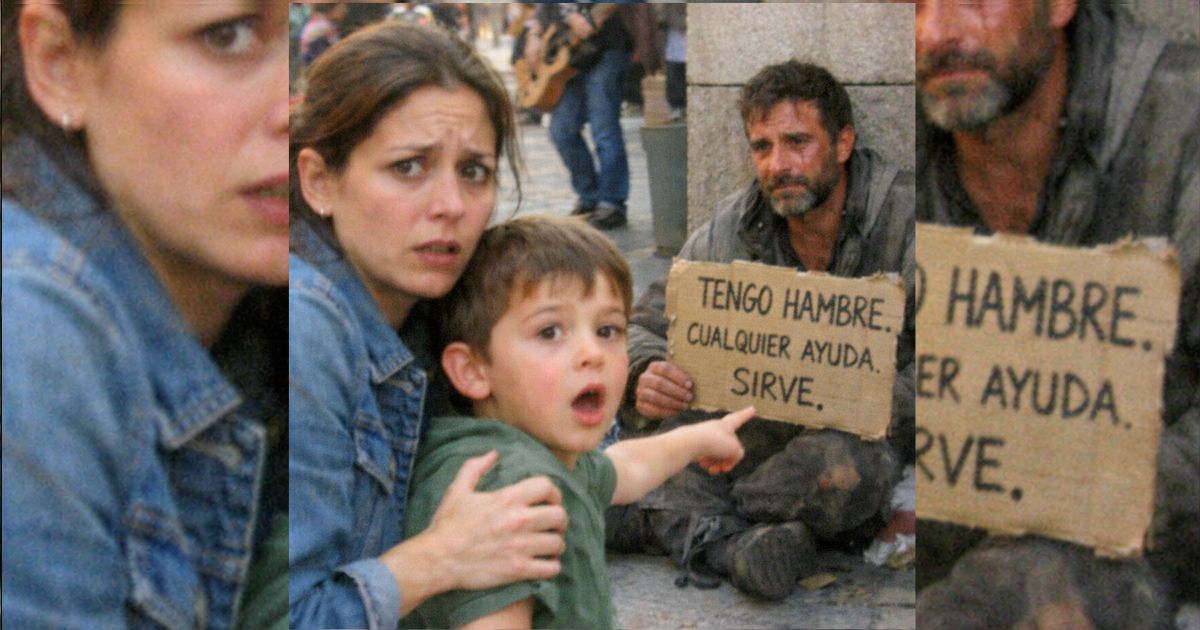 Mi hijo dijo: “Mamá, ese mendigo se parece a mí”… y cuando habló, mi pasado se derrumbó