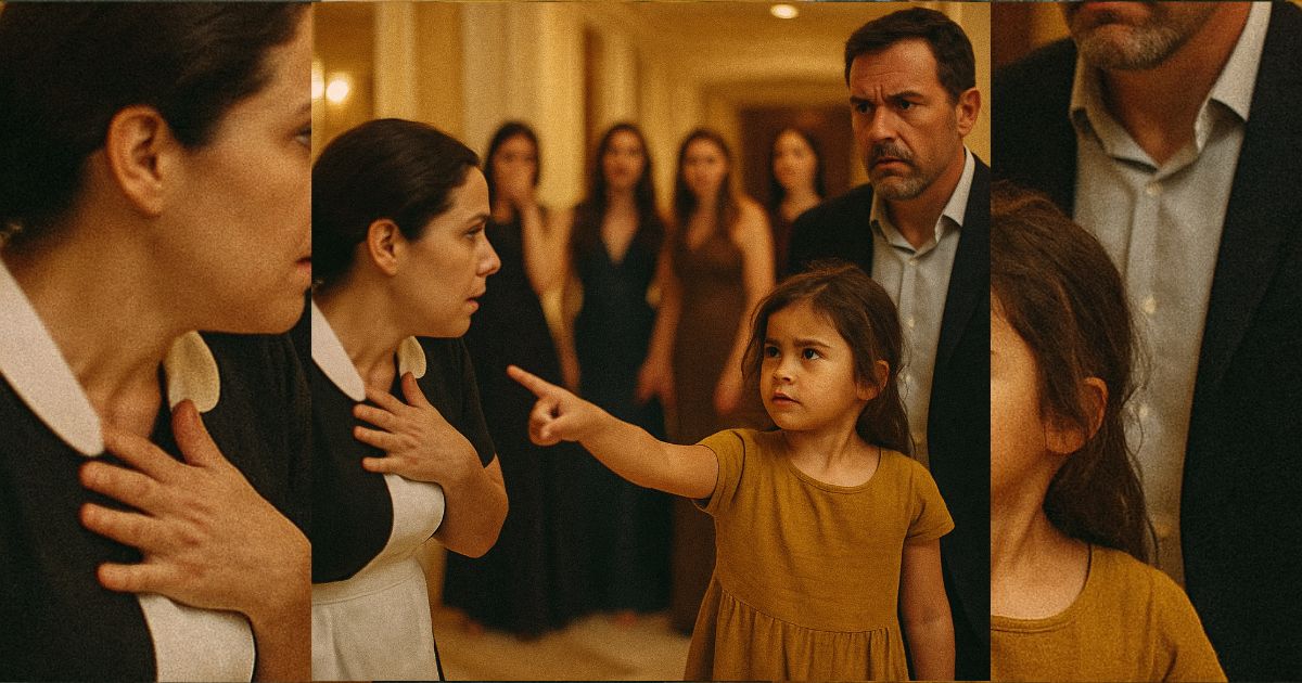 Un millonario reunió modelos para que su hija eligiera mamá… pero la niña señaló a la empleada y lo dejó helado