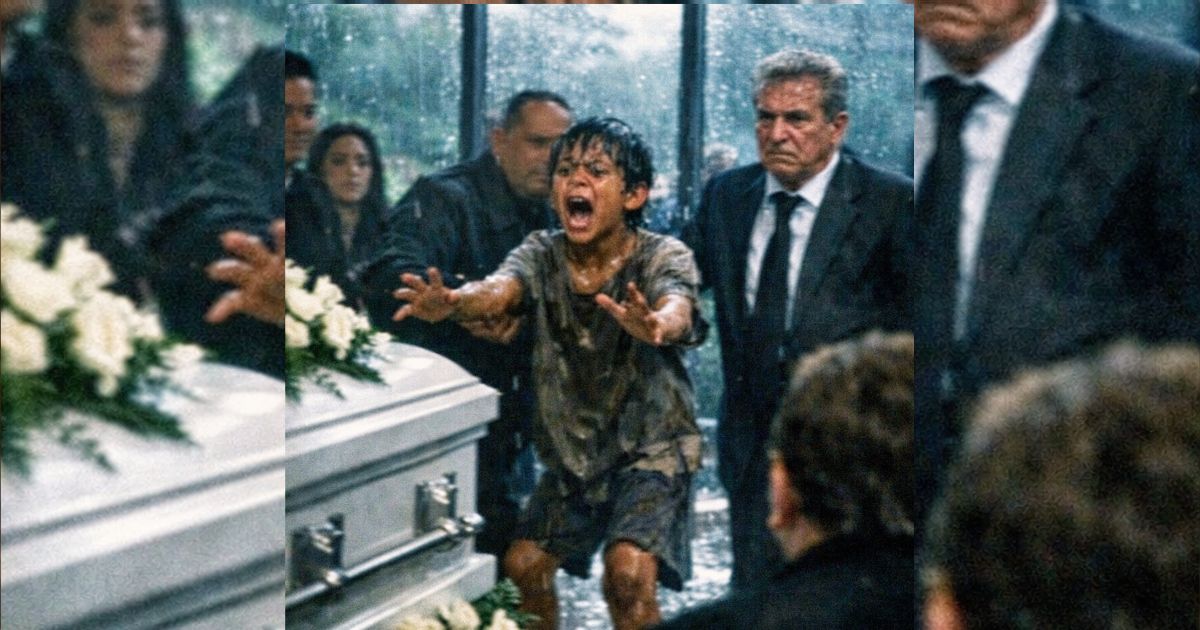 Un niño sin hogar irrumpió en el funeral de la hija del millonario y gritó “¡Está viva!”… luego susurró algo peor