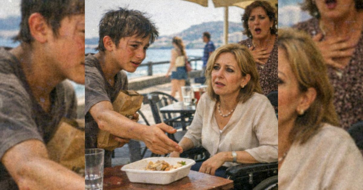 Un ragazzo affamato chiede gli avanzi a una ricca donna in carrozzina: la frase che cambia tutto
