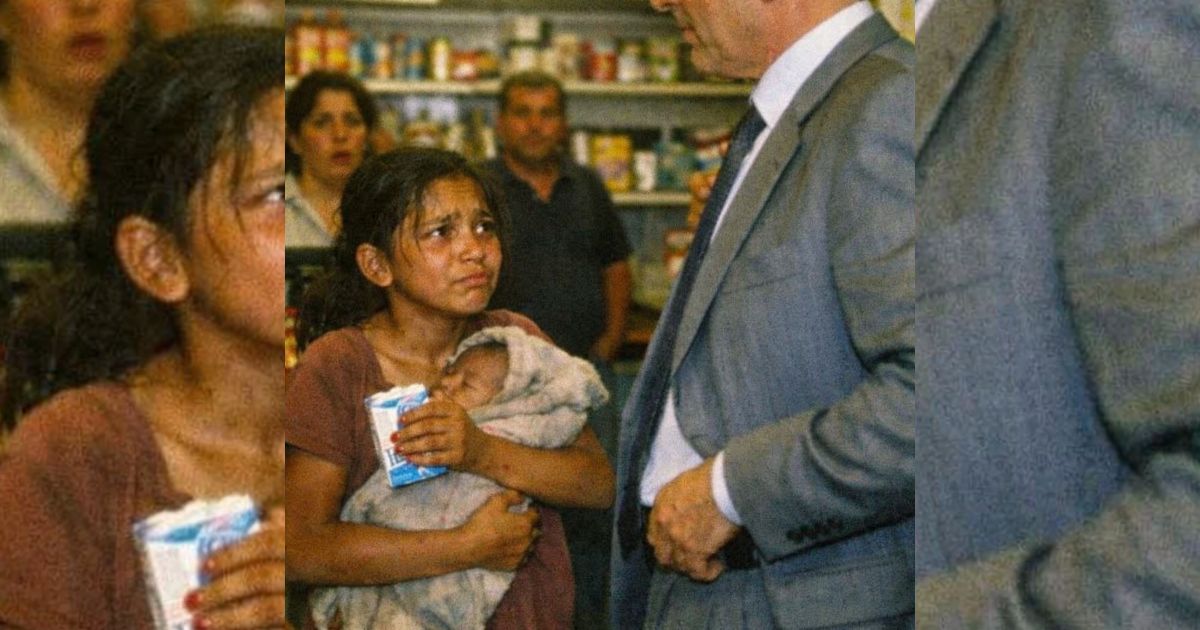 Una bambina chiede solo una confezione di latte e fa una promessa: la risposta dell’uomo ricco gela tutti