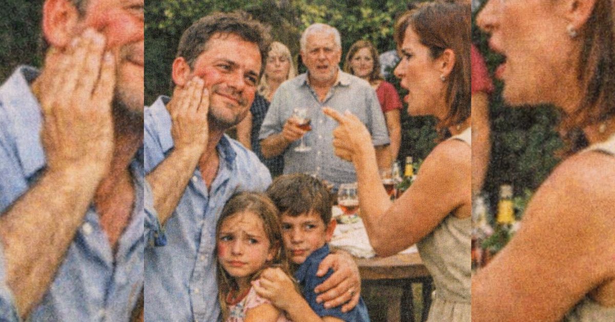 Alla riunione di famiglia mi schiaffeggia davanti ai miei figli: “Non sei il vero padre”. Poi sorrido e parlo