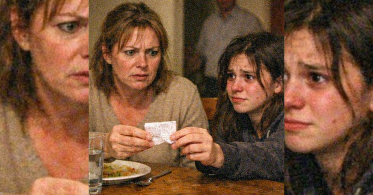 Beim Familienessen schiebt meine Tochter mir einen Zettel zu – fünf Worte, die alles zerstören