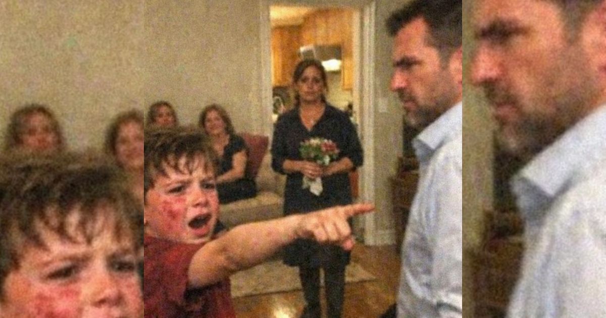 Der Junge schrie im Wohnzimmer – und zeigte auf die Frau, die sein Vater gerade rauswarf