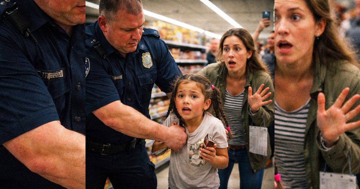 Der Polizist packt ein achtjähriges Mädchen im Supermarkt – dann kommt ihr Vater und alles kippt