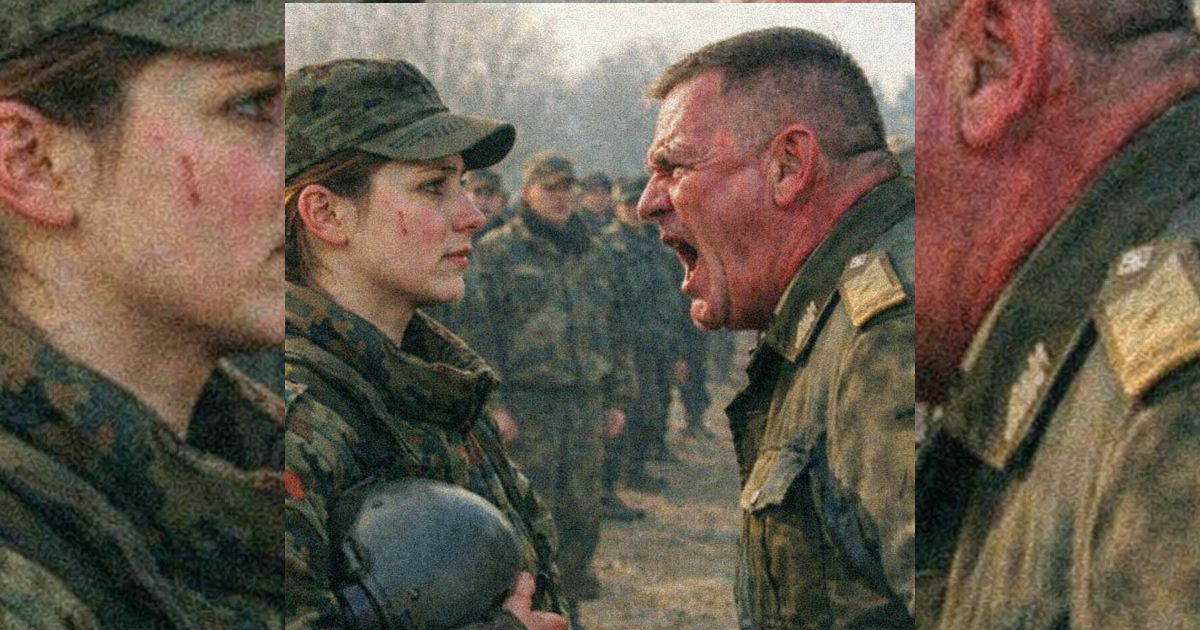 Er salutierte sie vor allen – doch ihr ruhiger Satz ließ den Oberstleutnant erbleichen
