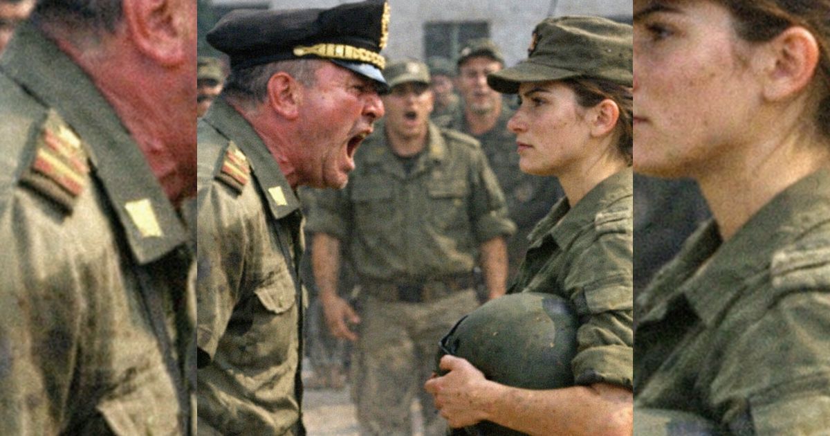 Il colonnello la umilia davanti a tutti perché non saluta… ma una frase della giovane lo fa impallidire