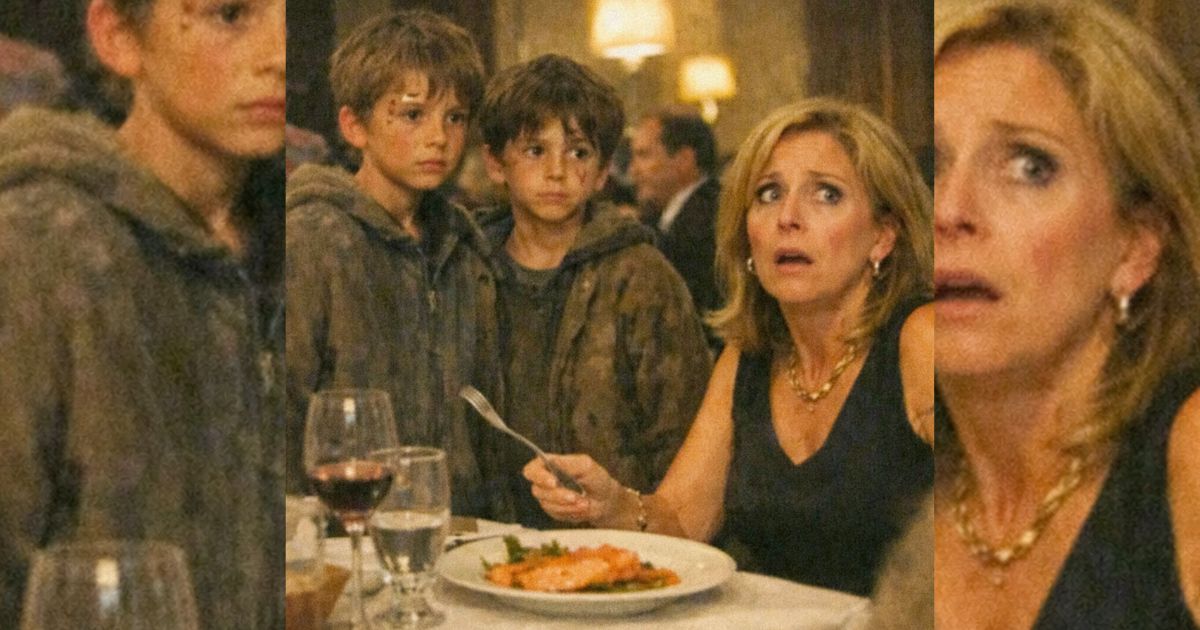 Millionärin isst alleine im Luxusrestaurant, bis zwei obdachlose Zwillinge auftauchen und ihr Leben zerstören