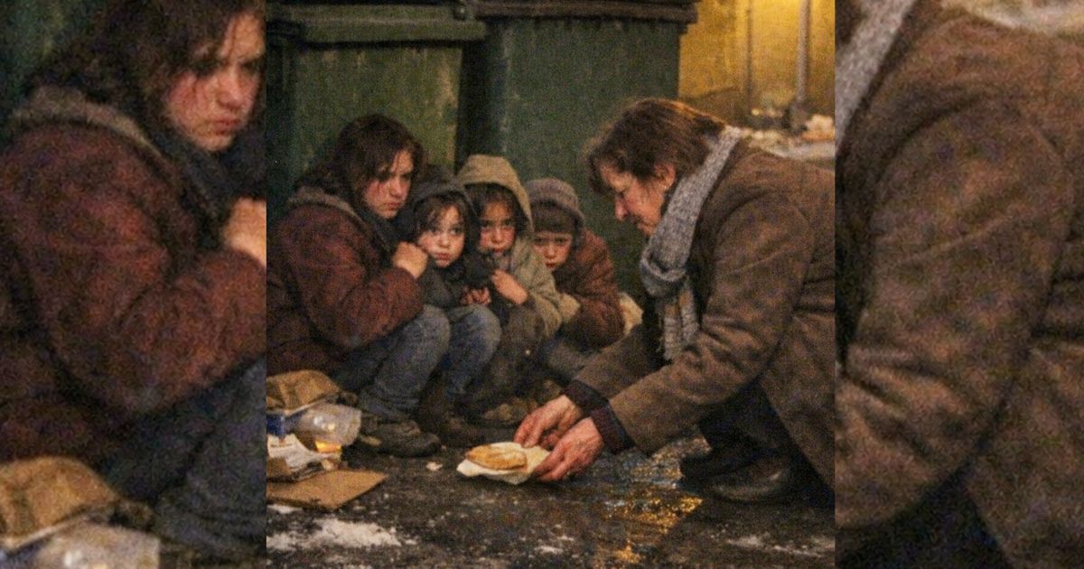 Per dieci anni lasciò cibo di nascosto a quattro bambine senza casa: poi un’auto nera si fermò davanti a lei