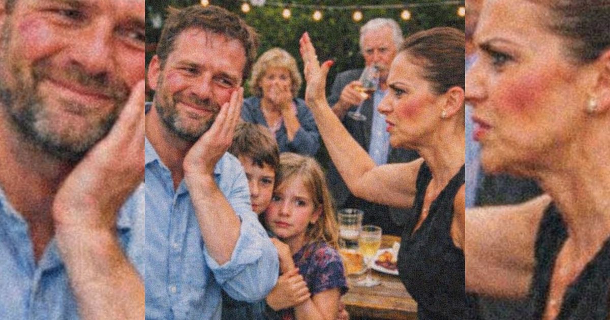 Sie schlug mich vor meinen Kindern – dann sagte sie: „Du bist nicht ihr echter Vater!