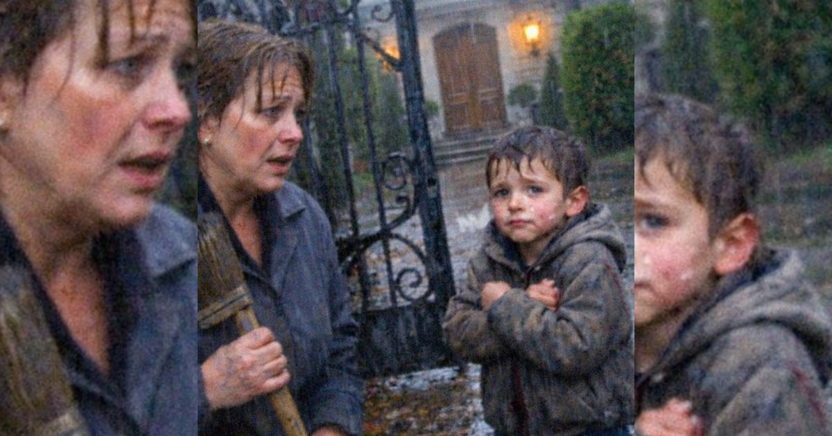 Sie schmuggelte den frierenden Jungen heimlich in die Villa – doch dann ging die Haustür auf