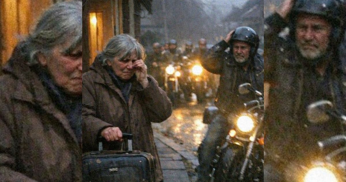 Er warf seine Mutter raus – dann rollte ein Motorrad-Konvoi an und alle erstarrten