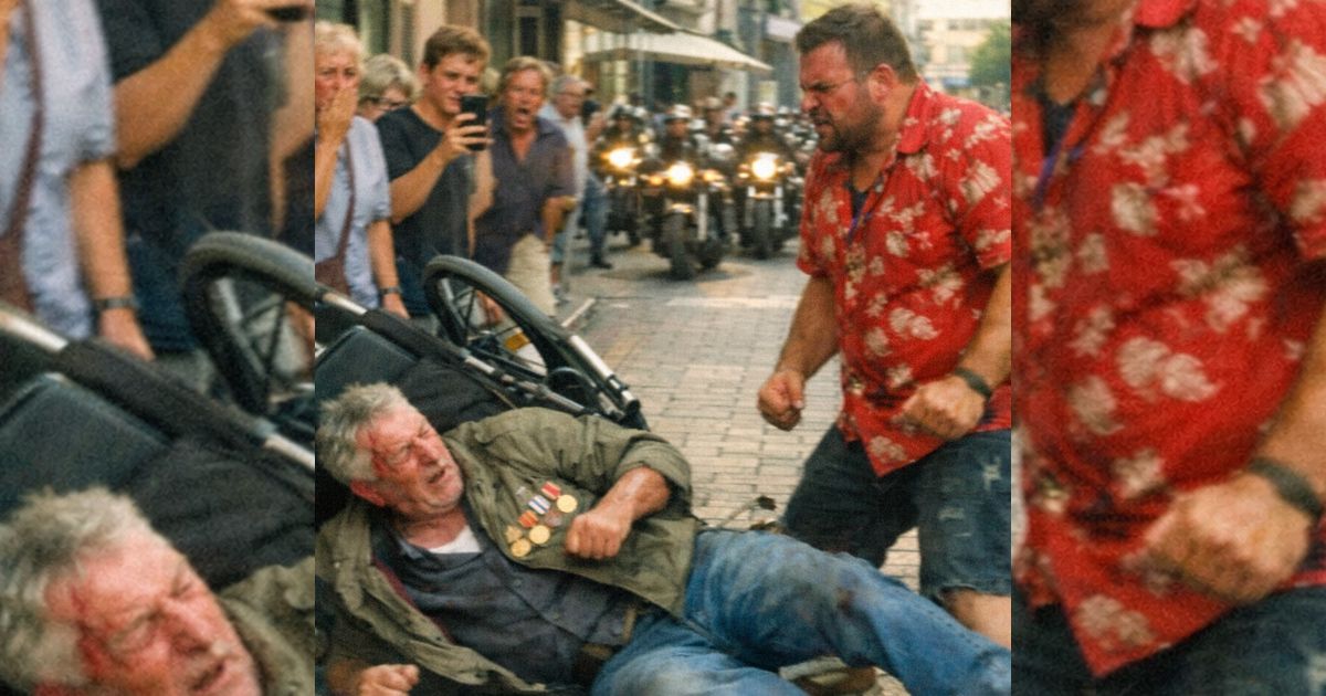 „Er trat den Rollstuhl um – doch dann dröhnten plötzlich zehn schwarze Motorräder die Straße hinunter