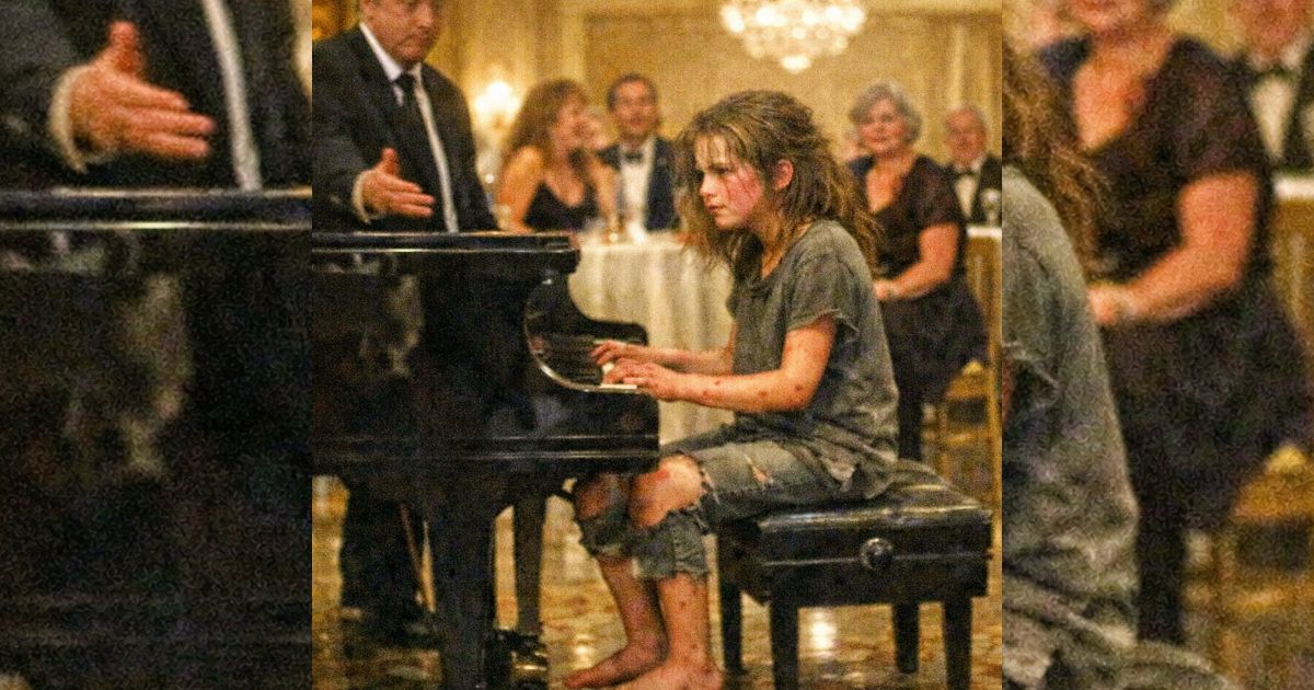 „Sie bat nur um einen Teller Essen – doch als das barfüßige Mädchen spielte, erstarrte der ganze Saal“