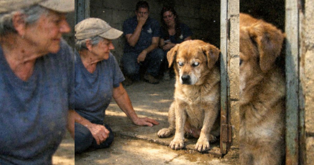 Abrieron la puerta del refugio y el perro ciego se sentó: el gesto que dejó a todos mudos