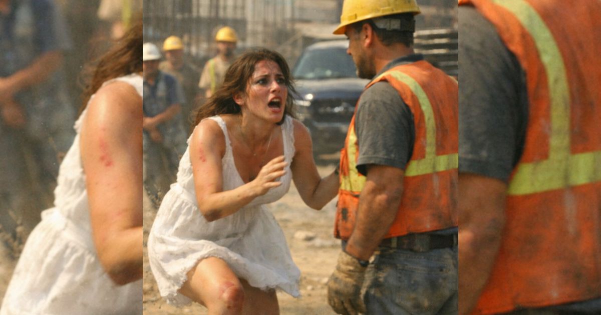Corrió hasta la obra y le pidió matrimonio al obrero del casco amarillo… sin saber quién era en realidad