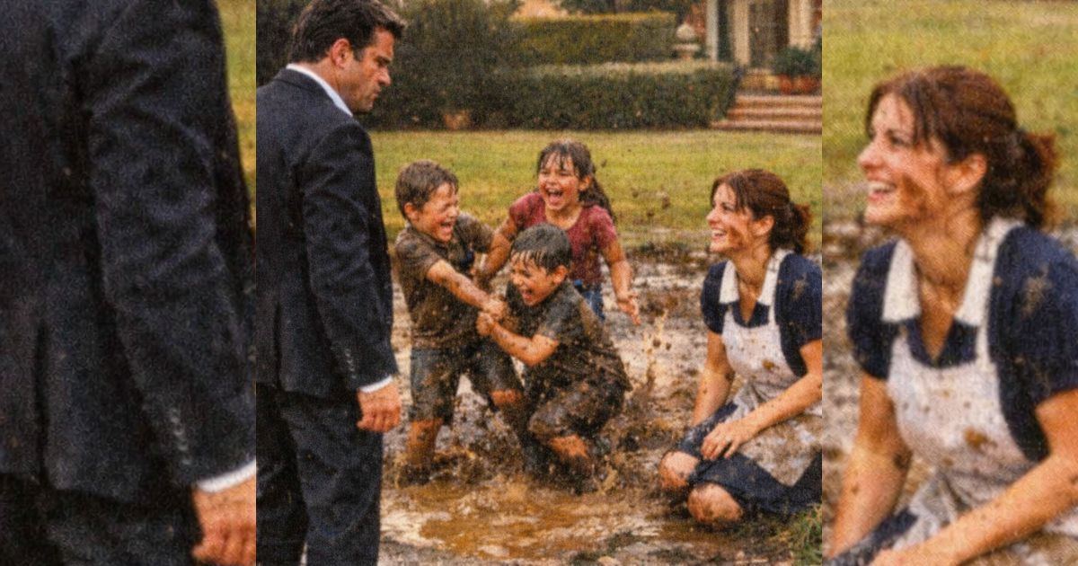 Despidió a la niñera por dejar a sus hijos en el lodo… y esa noche la tormenta le rompió el orgullo