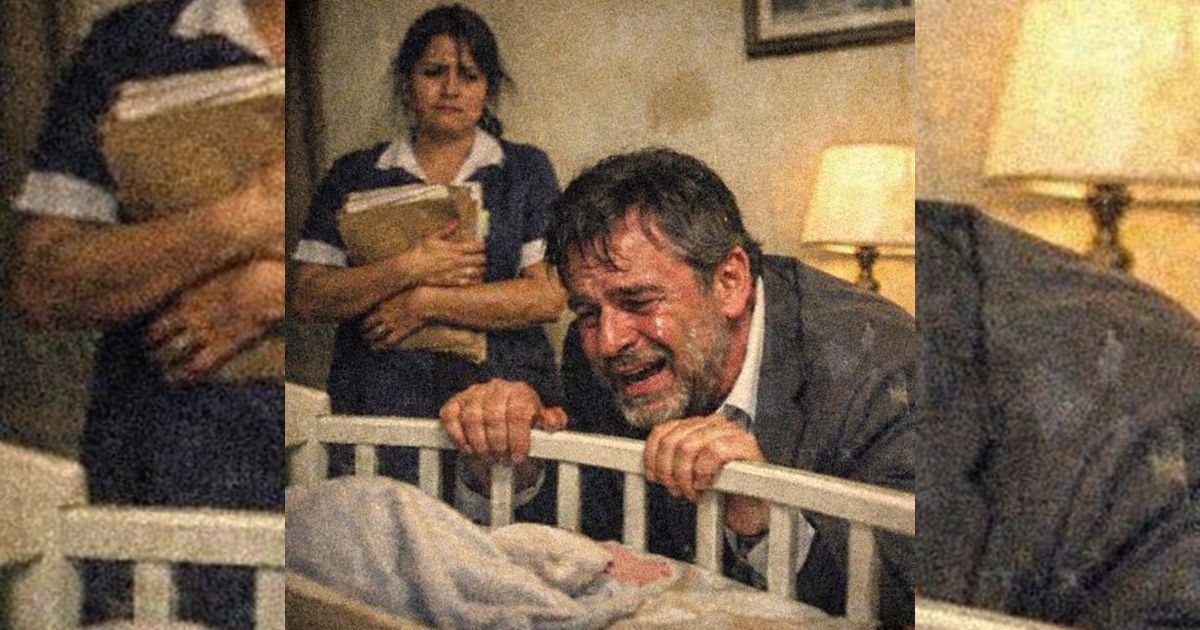 El magnate lloraba junto a la cuna… hasta que la empleada hizo algo y destapó un secreto imperdonable