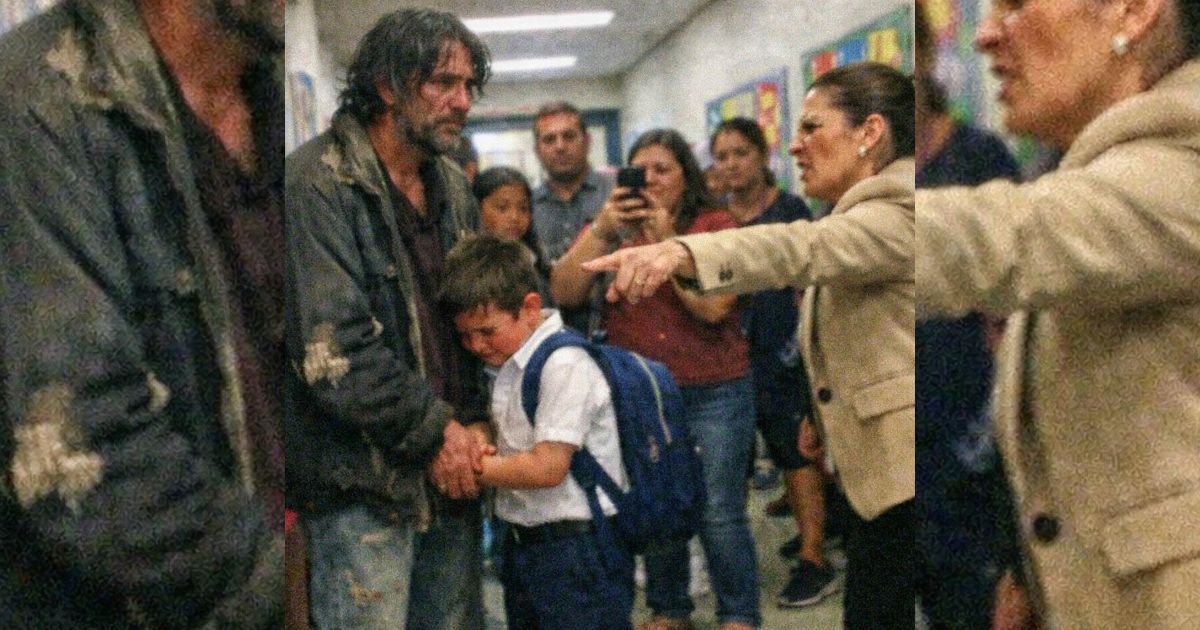 La maestra lo echó del pasillo por “mendigo”… pero el nombre que dijo hizo temblar a toda la escuela