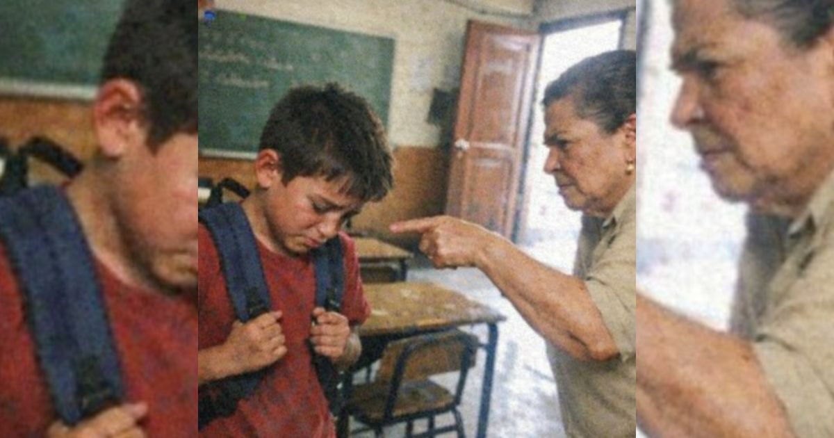 La maestra lo humilló en secreto… pero la puerta se abrió y apareció alguien que nadie esperaba