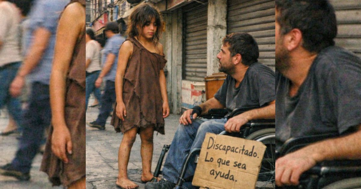 La niña descalza que nadie veía en pleno Centro Histórico y la promesa imposible al hombre en silla de ruedas
