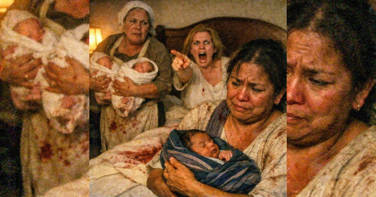 La señora rica tuvo trillizos… y ordenó desaparecer al bebé más morenito: lo que pasó después heló a todos