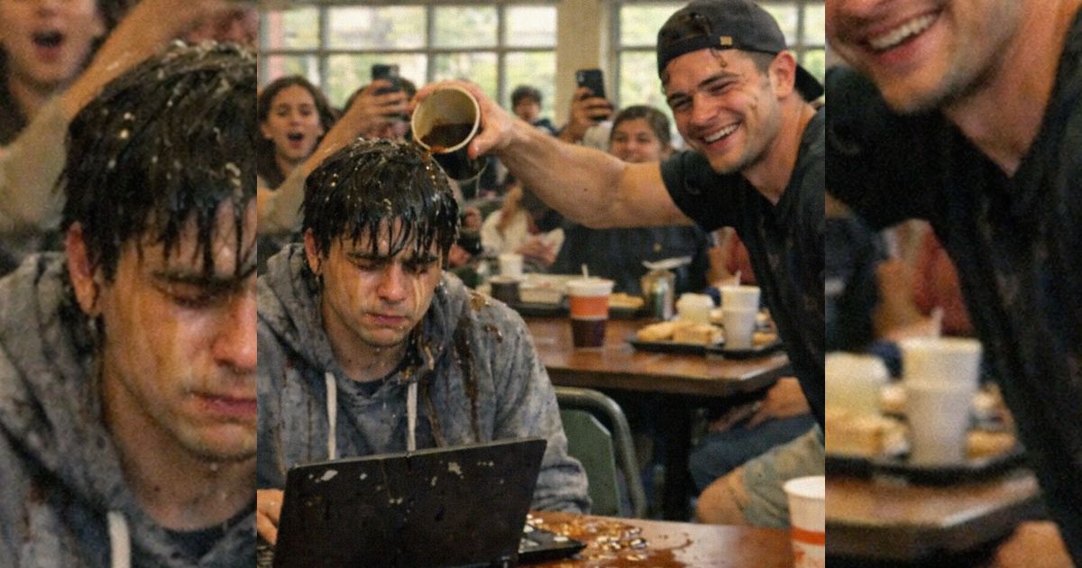 Le echó café hirviendo al chico callado en la cafetería… y segundos después todos miraron sus teléfonos