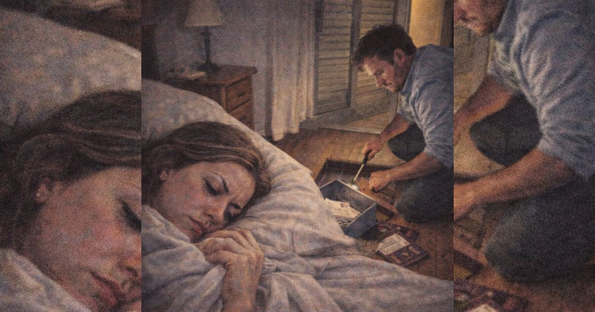 Mio marito mi faceva “dormire” con la tisana: ho finto sonno e ho visto cosa nascondeva sotto il pavimento