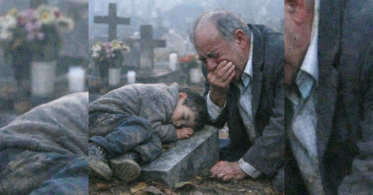 Nadie imaginó por qué el anciano iba al panteón… hasta que encontró a un niño dormido en una tumba