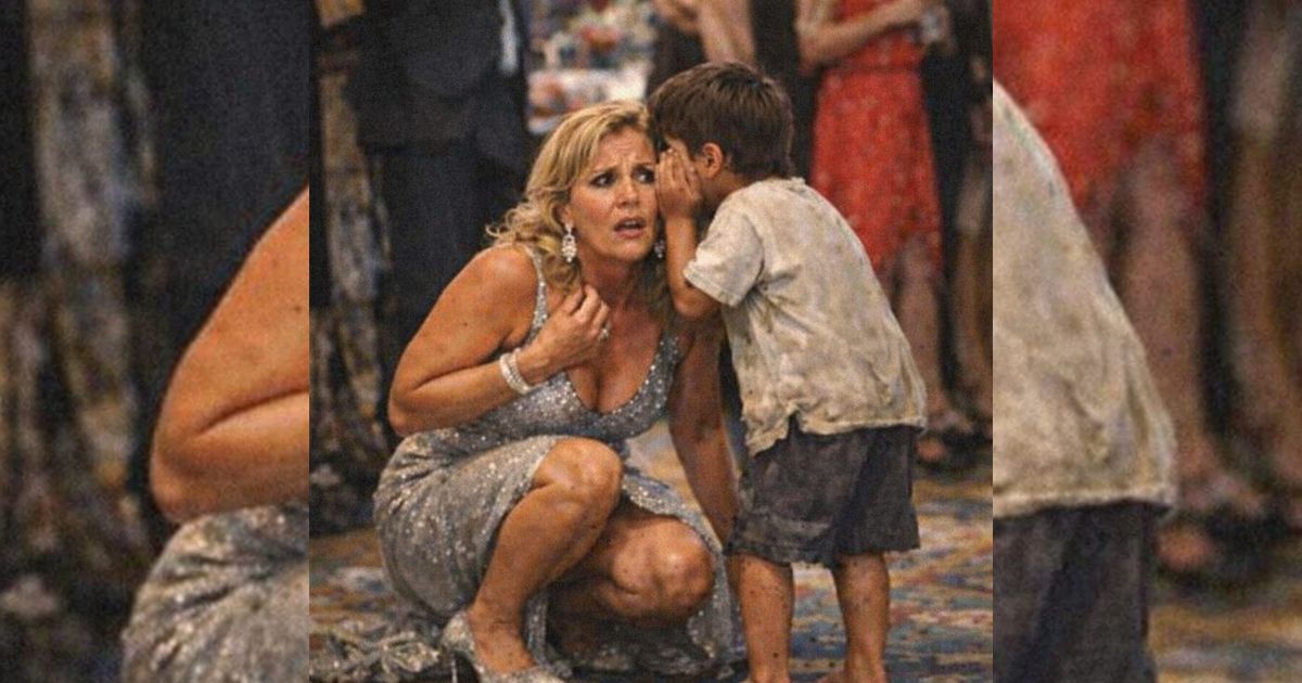 Un niño descalzo entró a la gala y le susurró a la millonaria la verdad que llevaba 20 años escondida